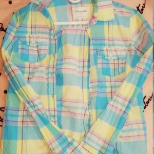 Aeropostale Women's Plaid Button Up Shirt